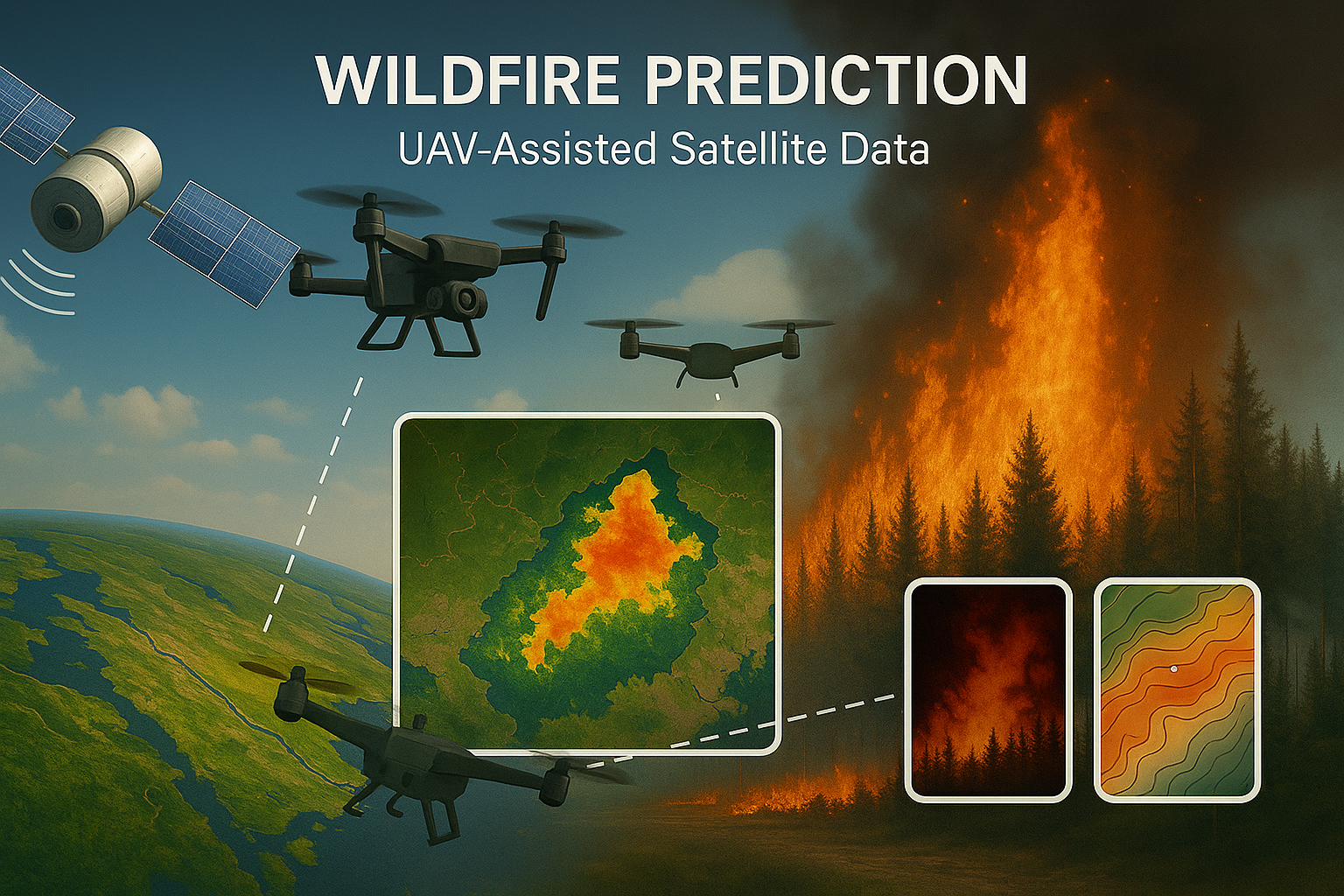 Wildfire Early Detection – UAV-Satellite Forecasting System