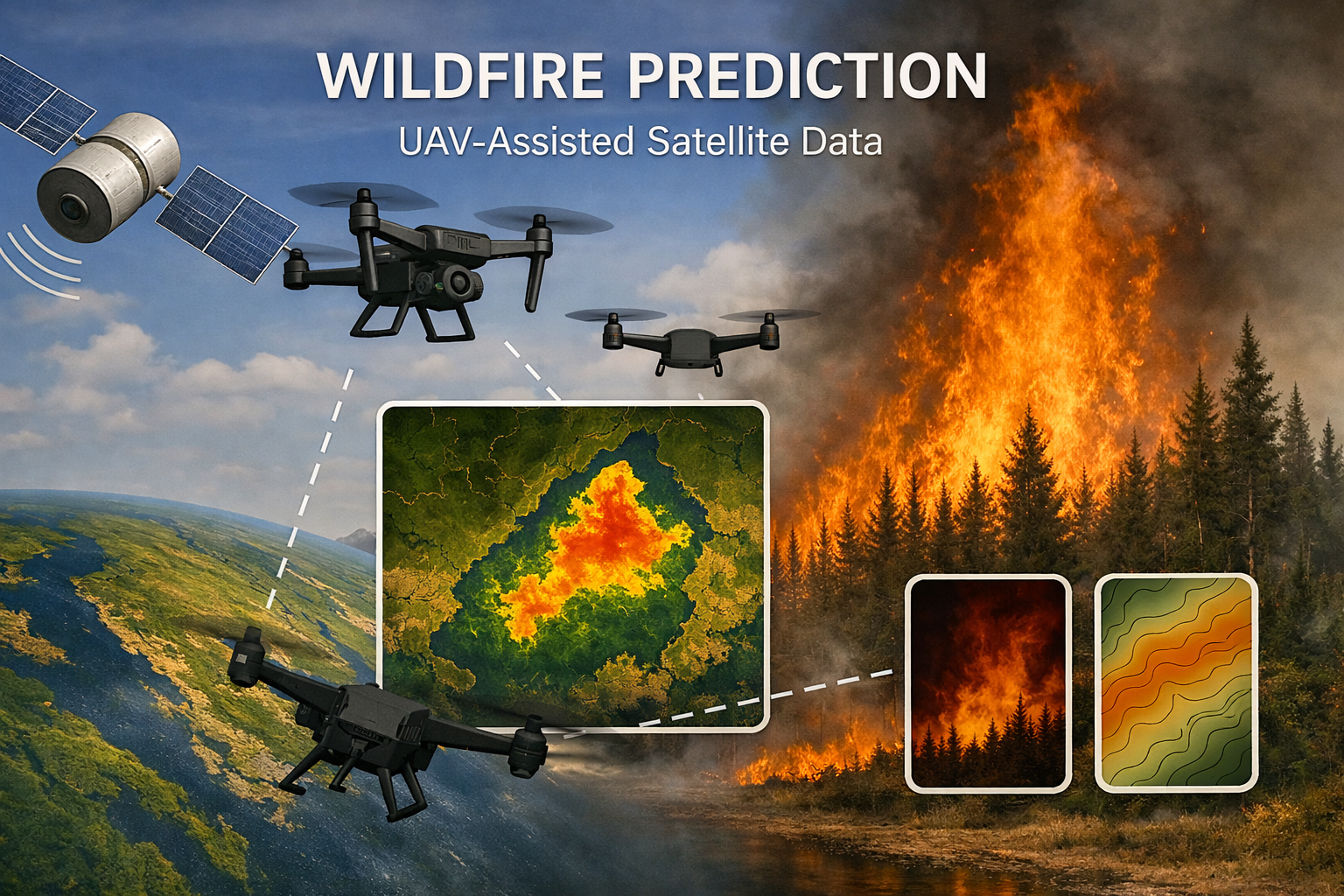 Wildfire Early Detection – UAV-Satellite Forecasting System